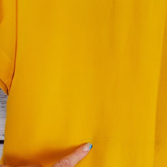 Vintage Oleg Cassini Silk Blouse Collection Shirt Beaded Logo Emblem Size 6 - Picture 6 of 9